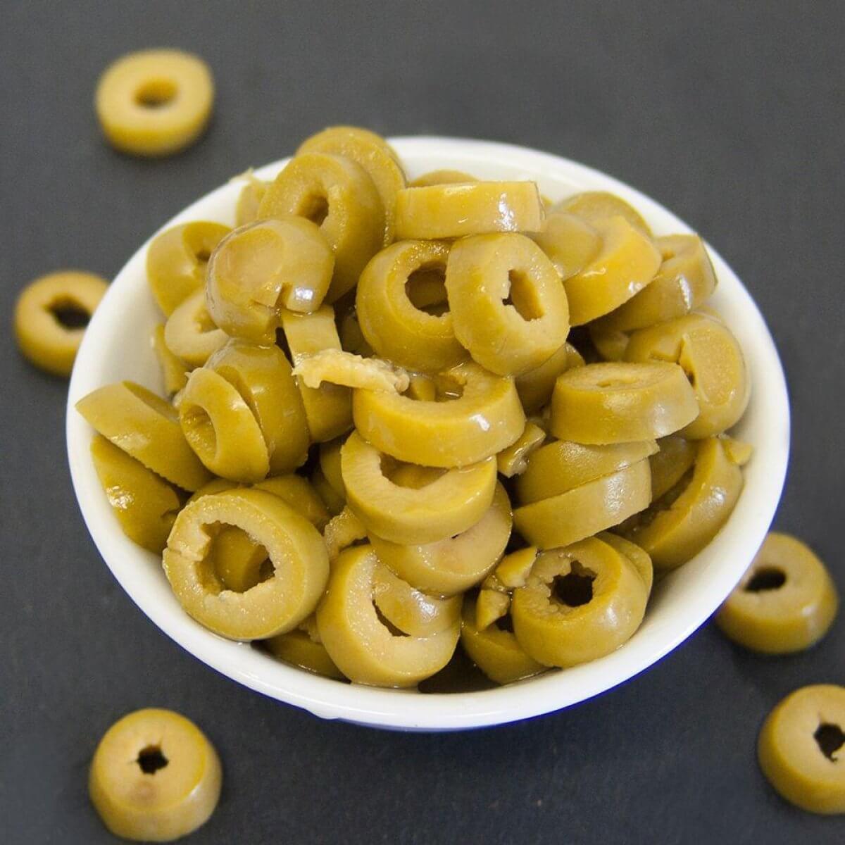 Sliced ​​Green Olives