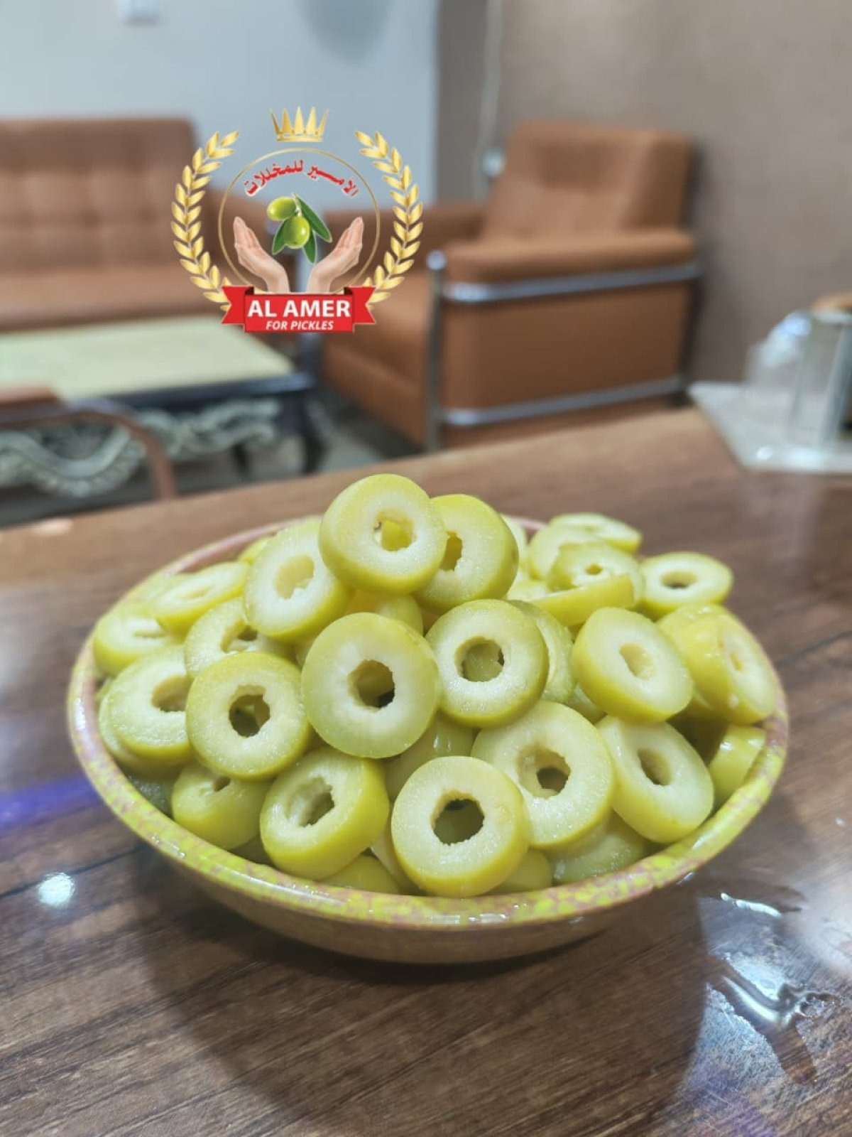 زيتون أخضر شرائح